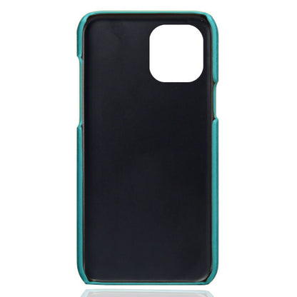 KSQ Leather Coated PC Phone Case for iPhone 13 Pro 6.1 inch, Double Card Slots Ultra Slim Protector Shell