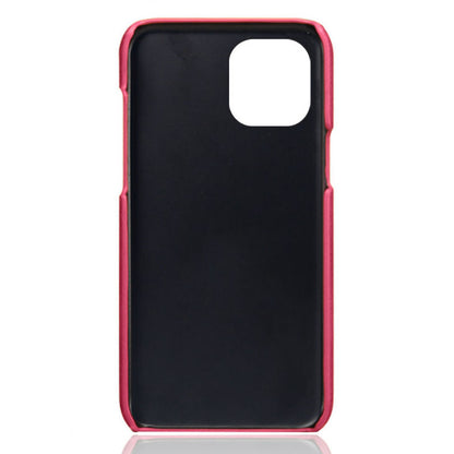 KSQ Leather Coated PC Phone Case for iPhone 13 Pro 6.1 inch, Double Card Slots Ultra Slim Protector Shell