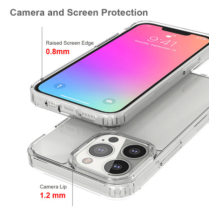 Ultra Clear Shockproof Solid Acrylic Back Reinforced Soft TPU Frame Cover for iPhone 13 Pro 6.1 inch