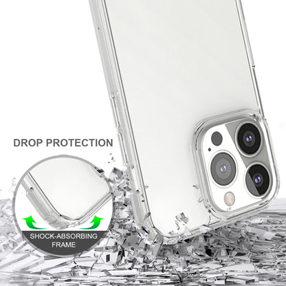 Ultra Clear Shockproof Solid Acrylic Back Reinforced Soft TPU Frame Cover for iPhone 13 Pro 6.1 inch