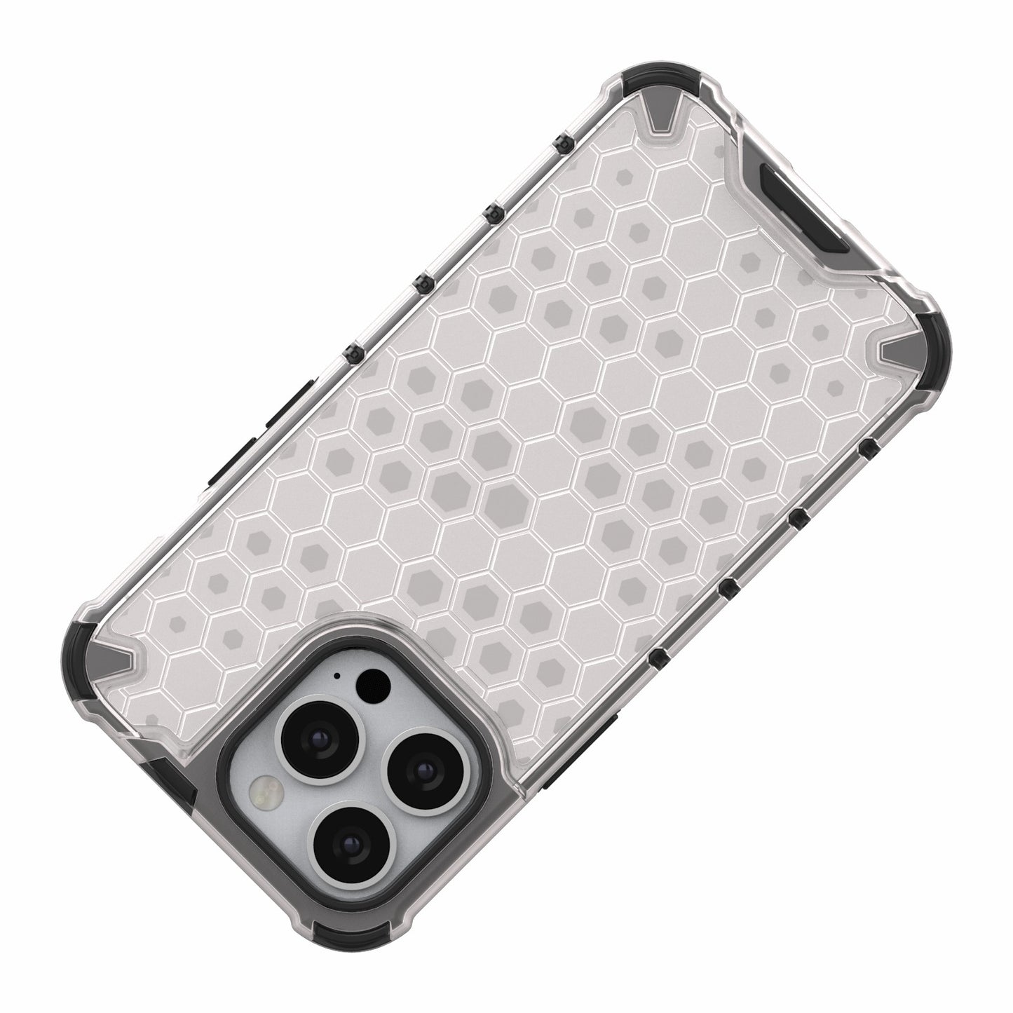 TPU + PC Hybrid Case Phone Cover with Honeycomb Pattern for iPhone 13 Pro 6.1 inch