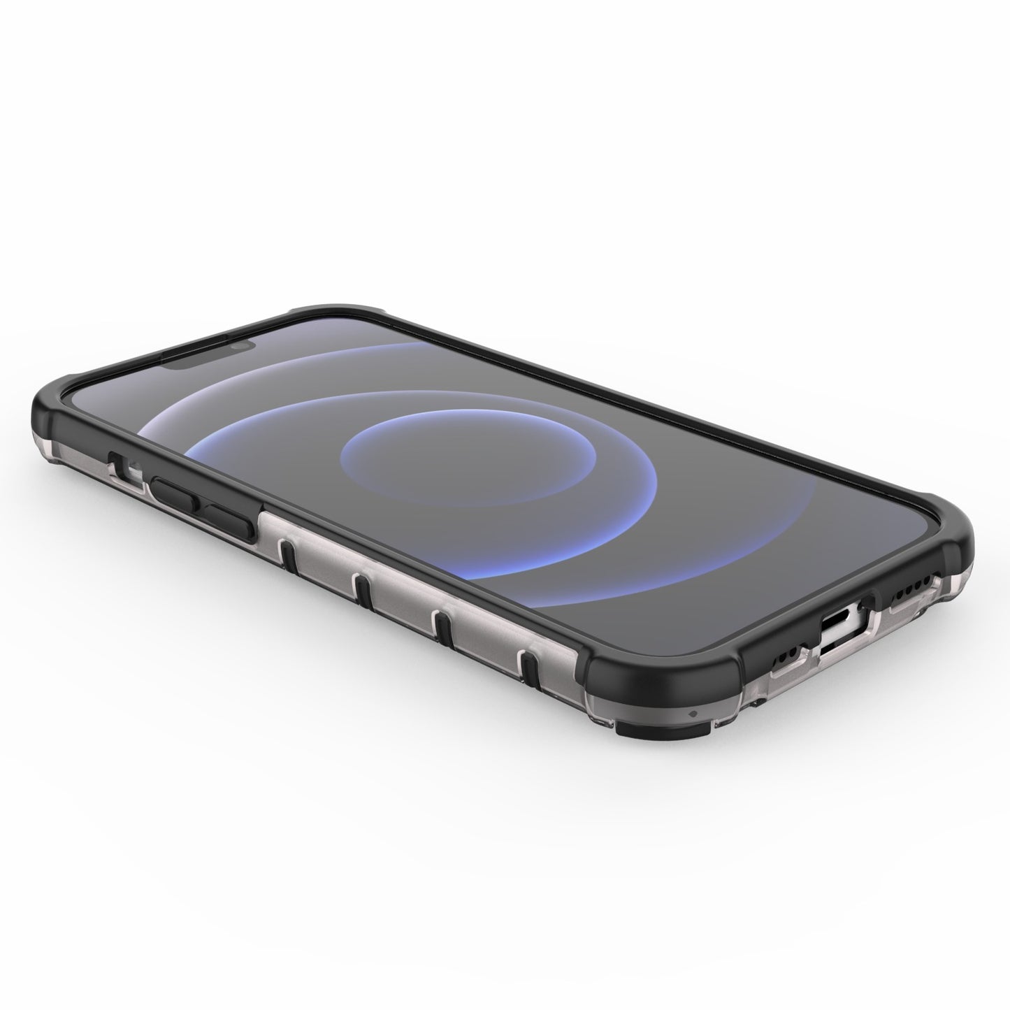 TPU + PC Hybrid Case Phone Cover with Honeycomb Pattern for iPhone 13 Pro 6.1 inch