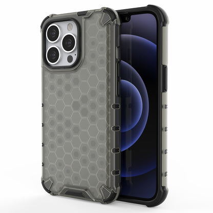 TPU + PC Hybrid Case Phone Cover with Honeycomb Pattern for iPhone 13 Pro 6.1 inch