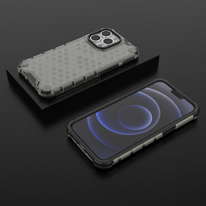 TPU + PC Hybrid Case Phone Cover with Honeycomb Pattern for iPhone 13 Pro 6.1 inch