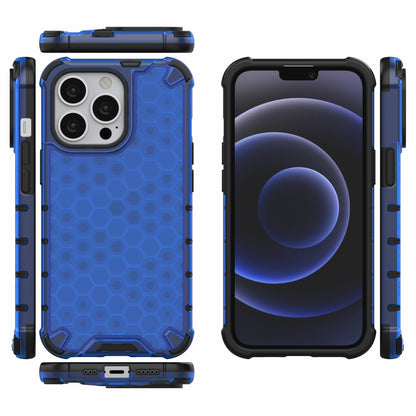 TPU + PC Hybrid Case Phone Cover with Honeycomb Pattern for iPhone 13 Pro 6.1 inch