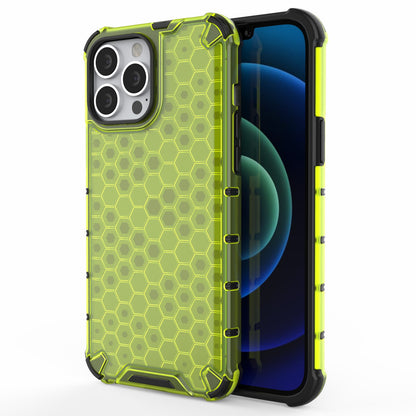 Honeycomb Design TPU + PC Hybrid Case Phone Protective Cover for iPhone 13 Pro Max 6.7 inch