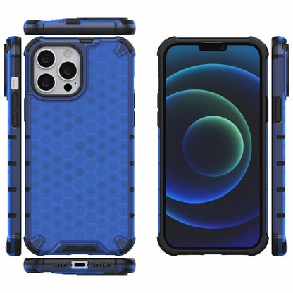 Honeycomb Design TPU + PC Hybrid Case Phone Protective Cover for iPhone 13 Pro Max 6.7 inch