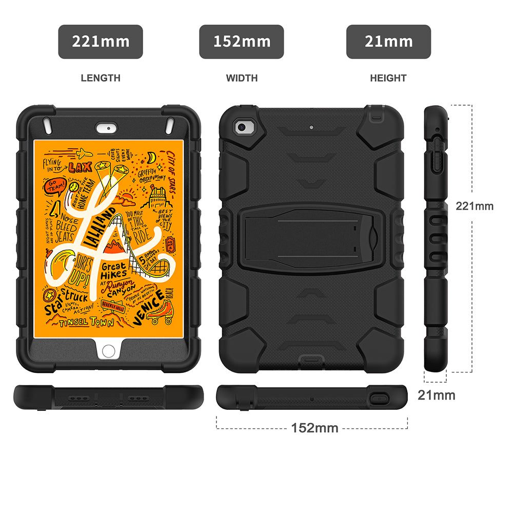 King Kong Series Heavy Duty Shock-Resistant Rugged Hybrid Case Cover with Built-in Kickstand for iPad mini 4 / iPad mini 5 (2019) 7.9 inch