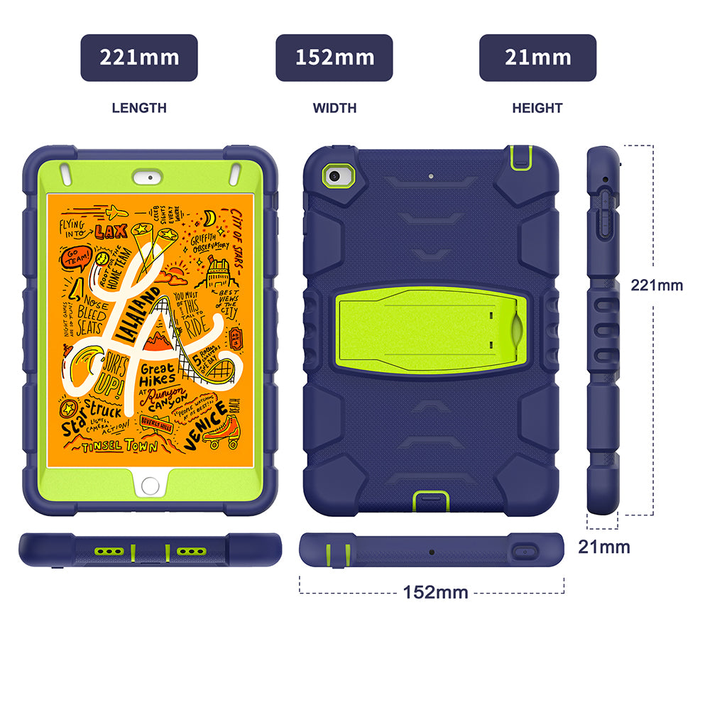 King Kong Series Heavy Duty Shock-Resistant Rugged Hybrid Case Cover with Built-in Kickstand for iPad mini 4 / iPad mini 5 (2019) 7.9 inch