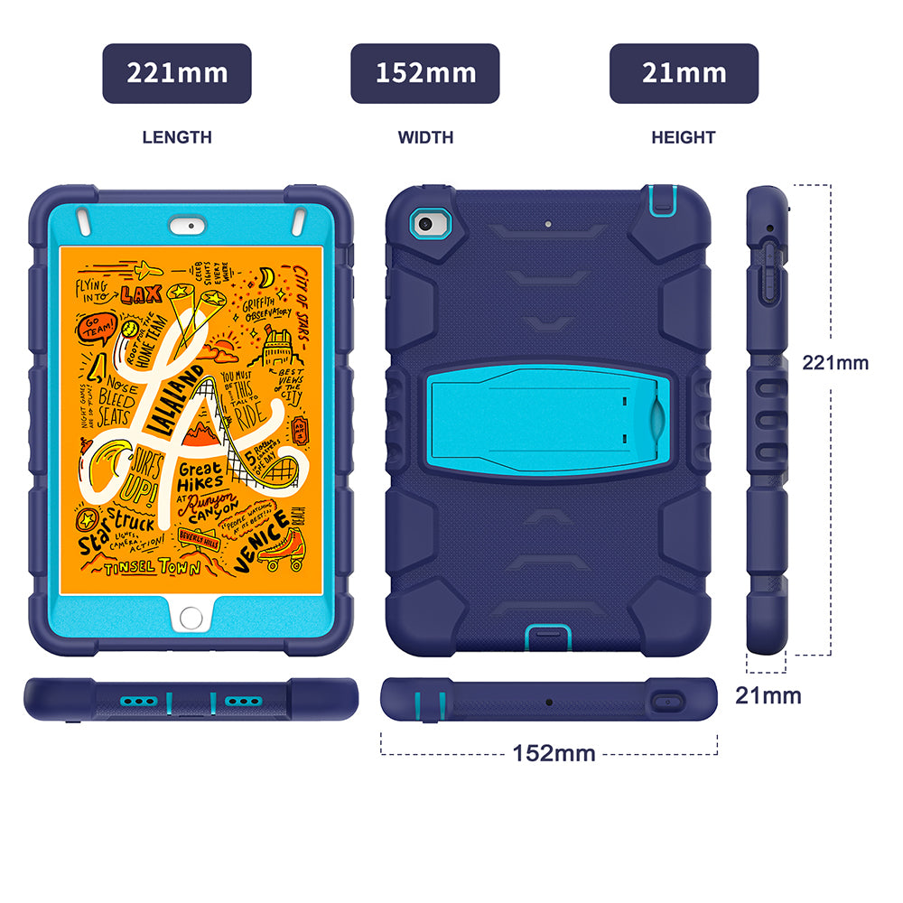 King Kong Series Heavy Duty Shock-Resistant Rugged Hybrid Case Cover with Built-in Kickstand for iPad mini 4 / iPad mini 5 (2019) 7.9 inch