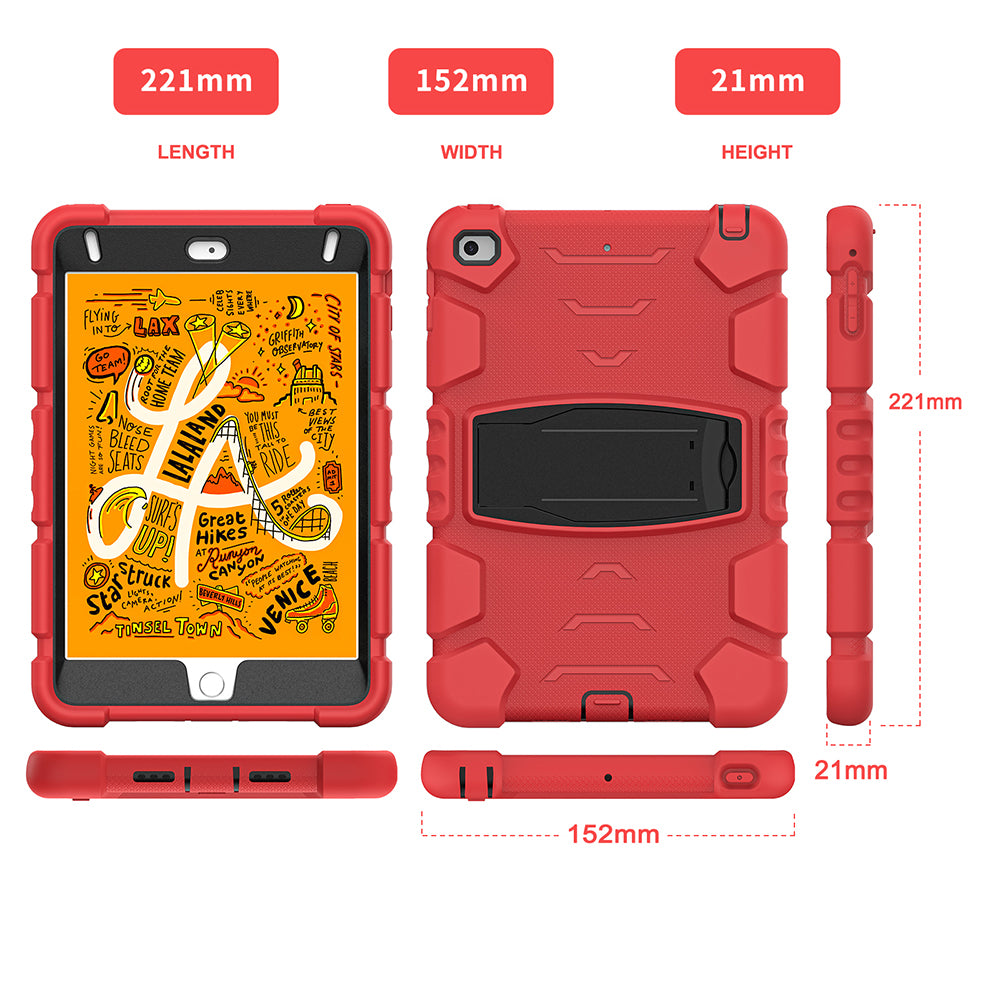 King Kong Series Heavy Duty Shock-Resistant Rugged Hybrid Case Cover with Built-in Kickstand for iPad mini 4 / iPad mini 5 (2019) 7.9 inch