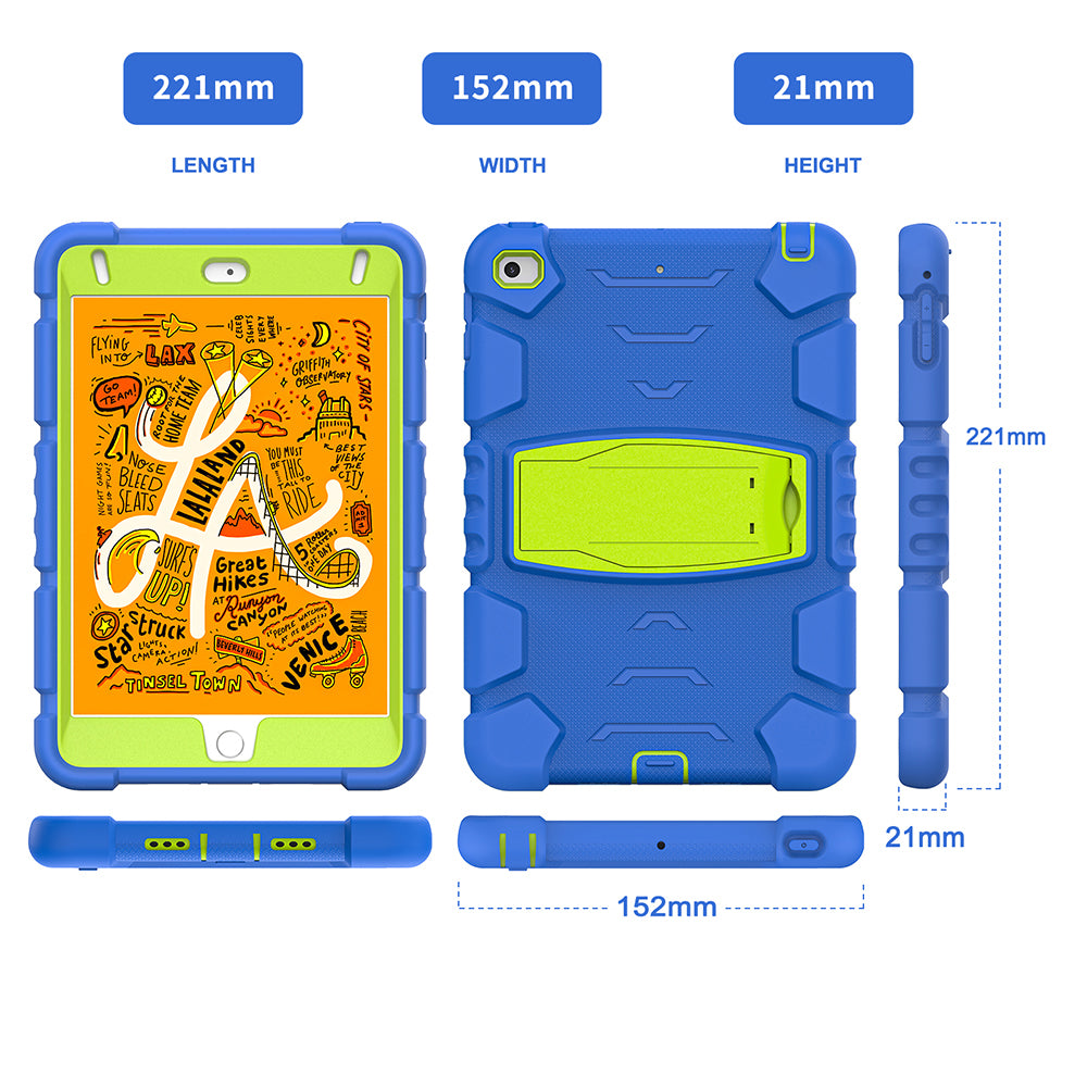 King Kong Series Heavy Duty Shock-Resistant Rugged Hybrid Case Cover with Built-in Kickstand for iPad mini 4 / iPad mini 5 (2019) 7.9 inch