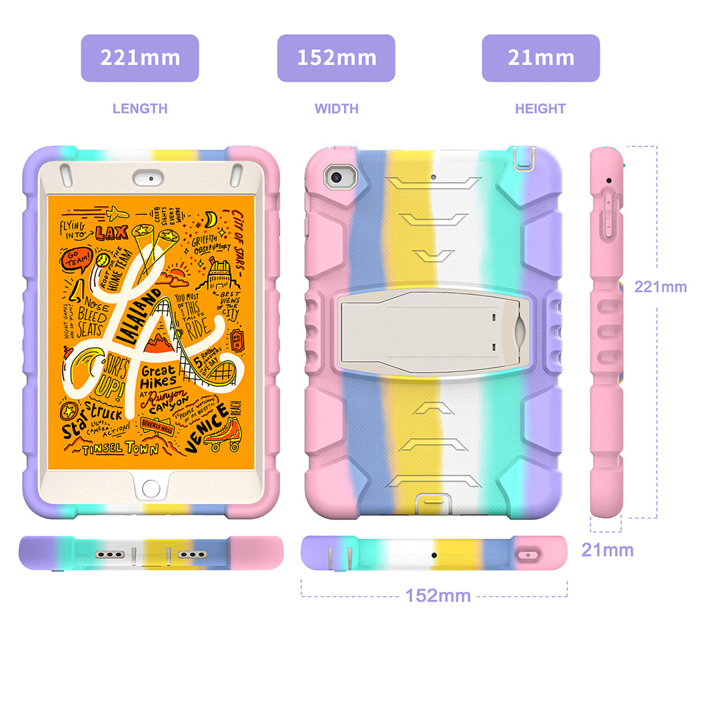 King Kong Series Heavy Duty Shock-Resistant Rugged Hybrid Case Cover with Built-in Kickstand for iPad mini 4 / iPad mini 5 (2019) 7.9 inch