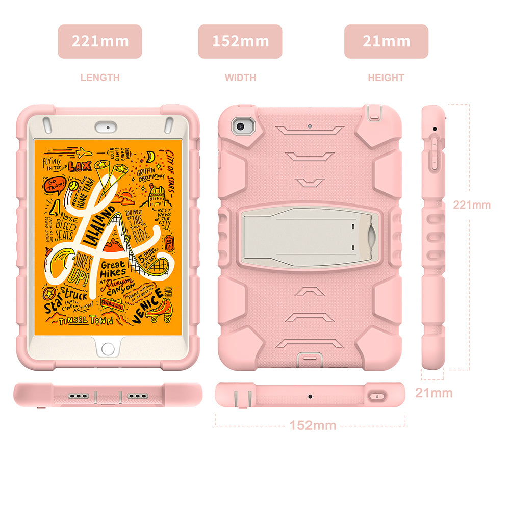 King Kong Series Heavy Duty Shock-Resistant Rugged Hybrid Case Cover with Built-in Kickstand for iPad mini 4 / iPad mini 5 (2019) 7.9 inch