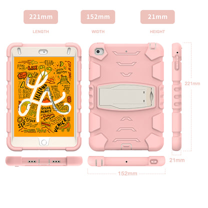 King Kong Series Heavy Duty Shock-Resistant Rugged Hybrid Case Cover with Built-in Kickstand for iPad mini 4 / iPad mini 5 (2019) 7.9 inch