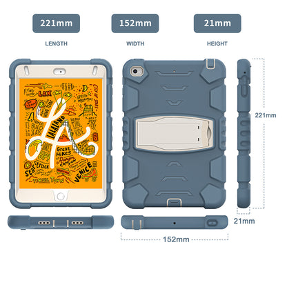 King Kong Series Heavy Duty Shock-Resistant Rugged Hybrid Case Cover with Built-in Kickstand for iPad mini 4 / iPad mini 5 (2019) 7.9 inch