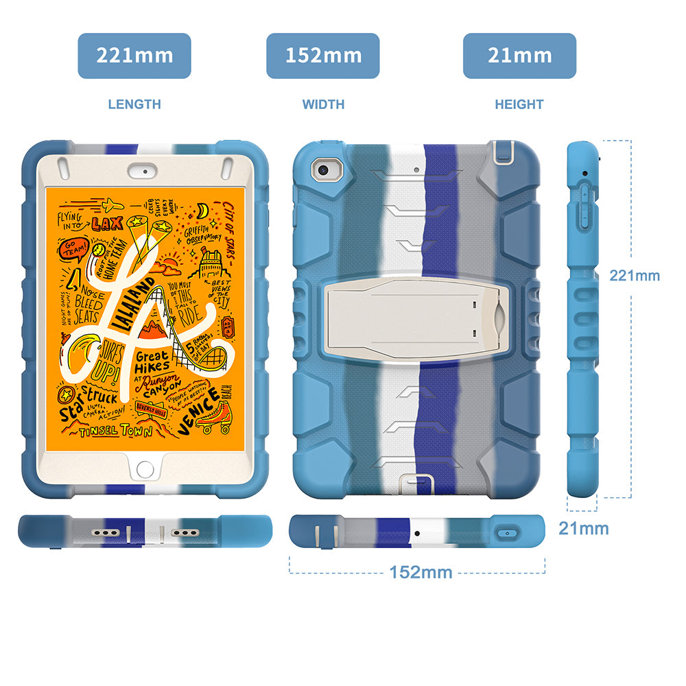 King Kong Series Heavy Duty Shock-Resistant Rugged Hybrid Case Cover with Built-in Kickstand for iPad mini 4 / iPad mini 5 (2019) 7.9 inch