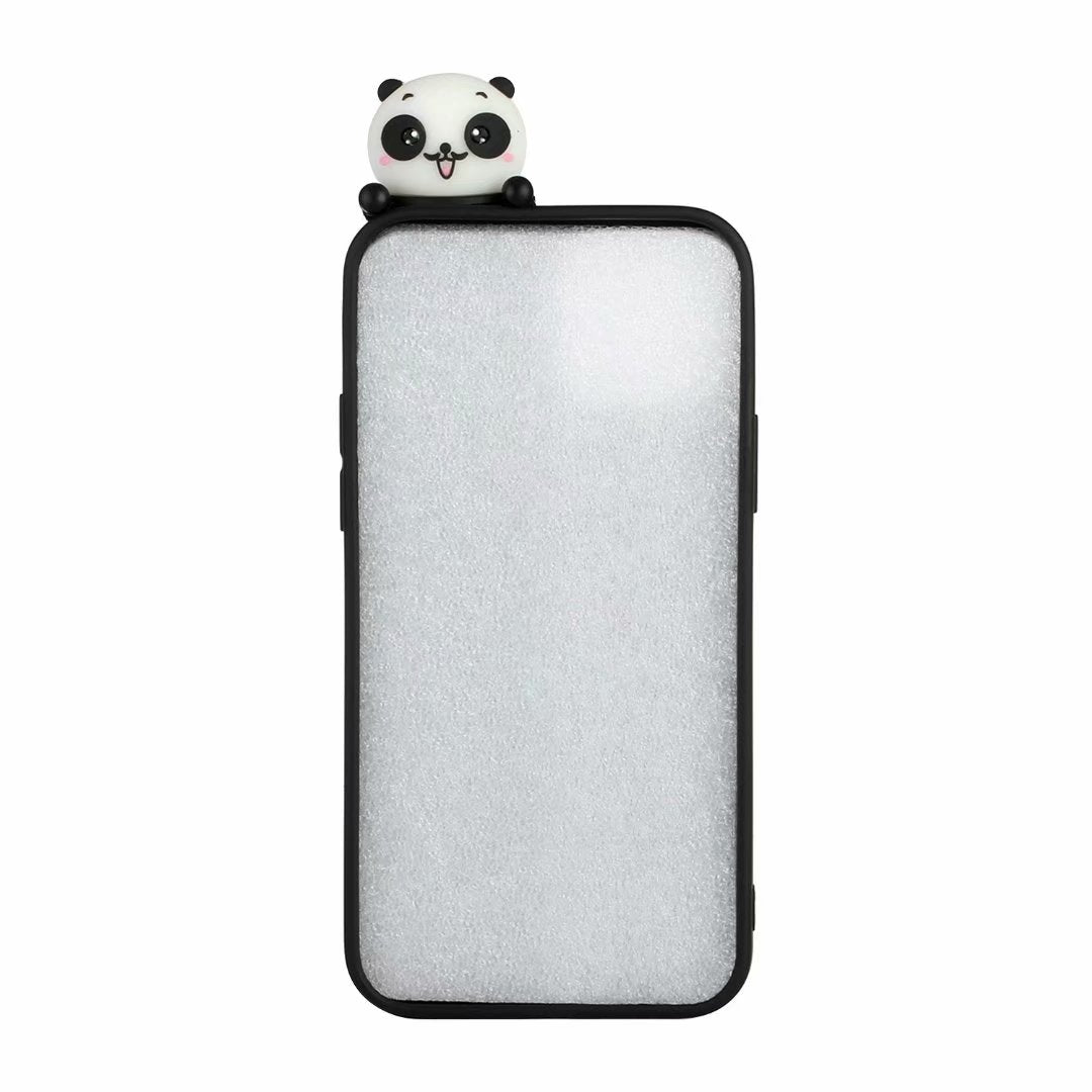 Cute 3D Doll Pattern Printing TPU Back Case for iPhone 13 Pro 6.1 inch Mobile Phone Casing