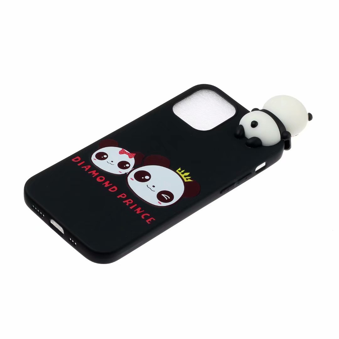 Cute 3D Doll Pattern Printing TPU Back Case for iPhone 13 Pro 6.1 inch Mobile Phone Casing