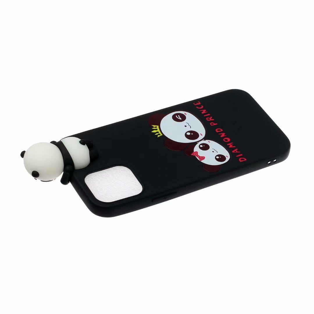 Cute 3D Doll Pattern Printing TPU Back Case for iPhone 13 Pro 6.1 inch Mobile Phone Casing