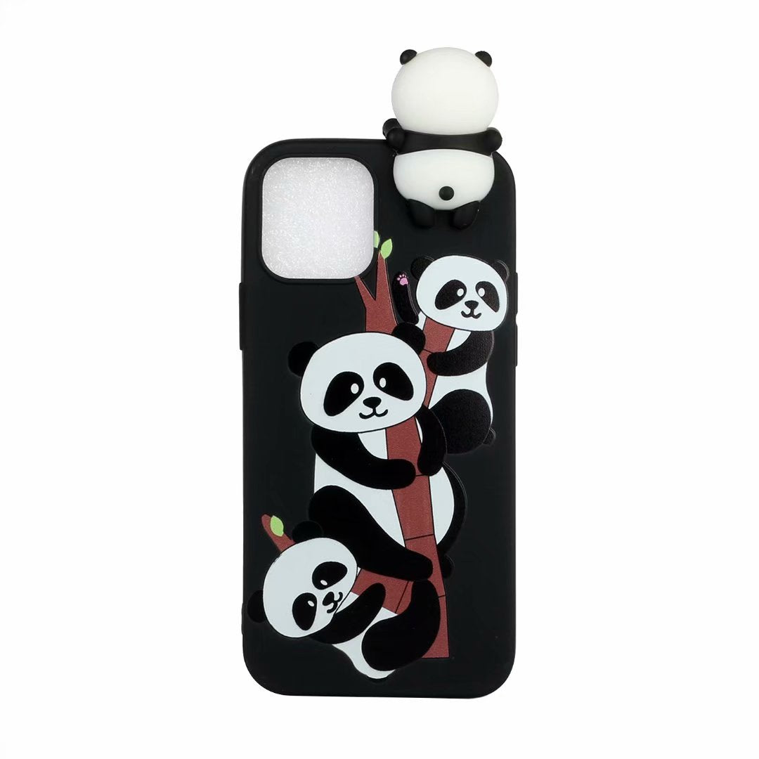 Cute 3D Doll Pattern Printing TPU Back Case for iPhone 13 Pro 6.1 inch Mobile Phone Casing