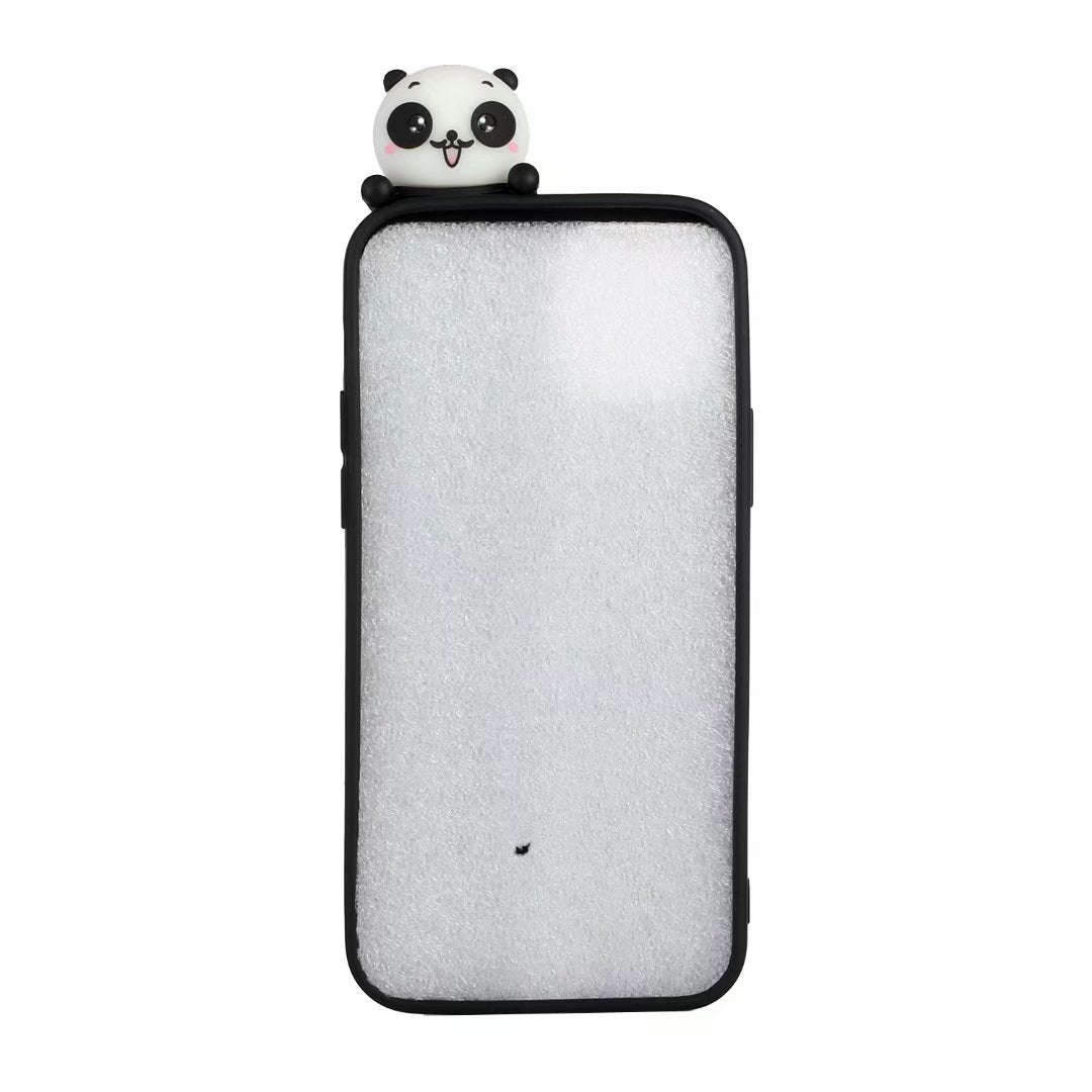 Cute 3D Doll Pattern Printing TPU Back Case for iPhone 13 Pro 6.1 inch Mobile Phone Casing