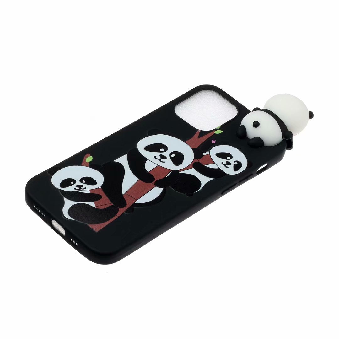 Cute 3D Doll Pattern Printing TPU Back Case for iPhone 13 Pro 6.1 inch Mobile Phone Casing