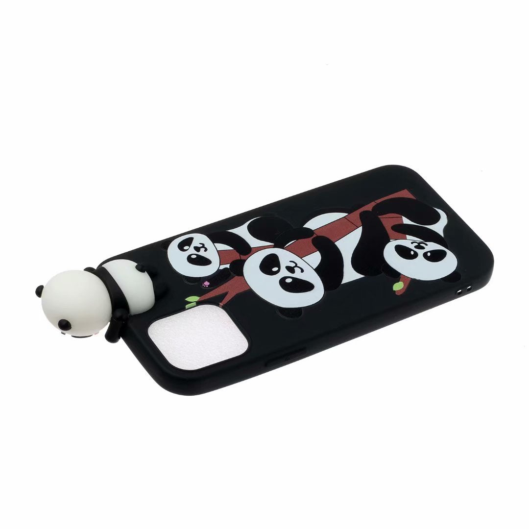 Cute 3D Doll Pattern Printing TPU Back Case for iPhone 13 Pro 6.1 inch Mobile Phone Casing