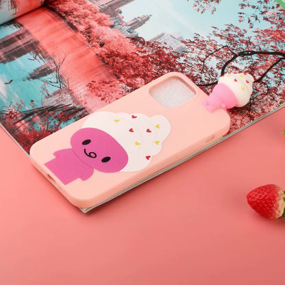 Cute 3D Doll Pattern Printing TPU Back Case for iPhone 13 Pro 6.1 inch Mobile Phone Casing