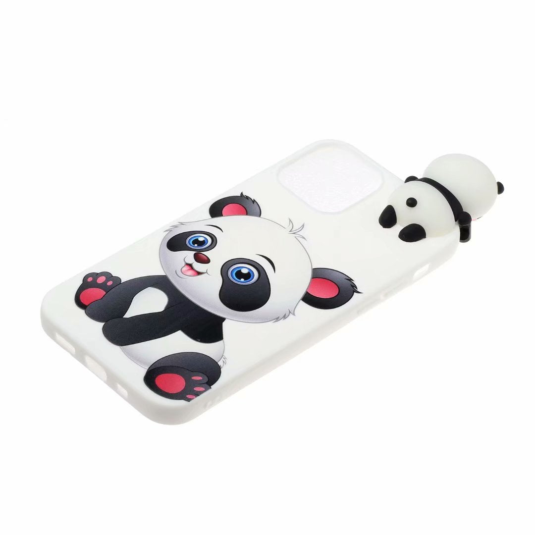 Cute 3D Doll Pattern Printing TPU Back Case for iPhone 13 Pro 6.1 inch Mobile Phone Casing