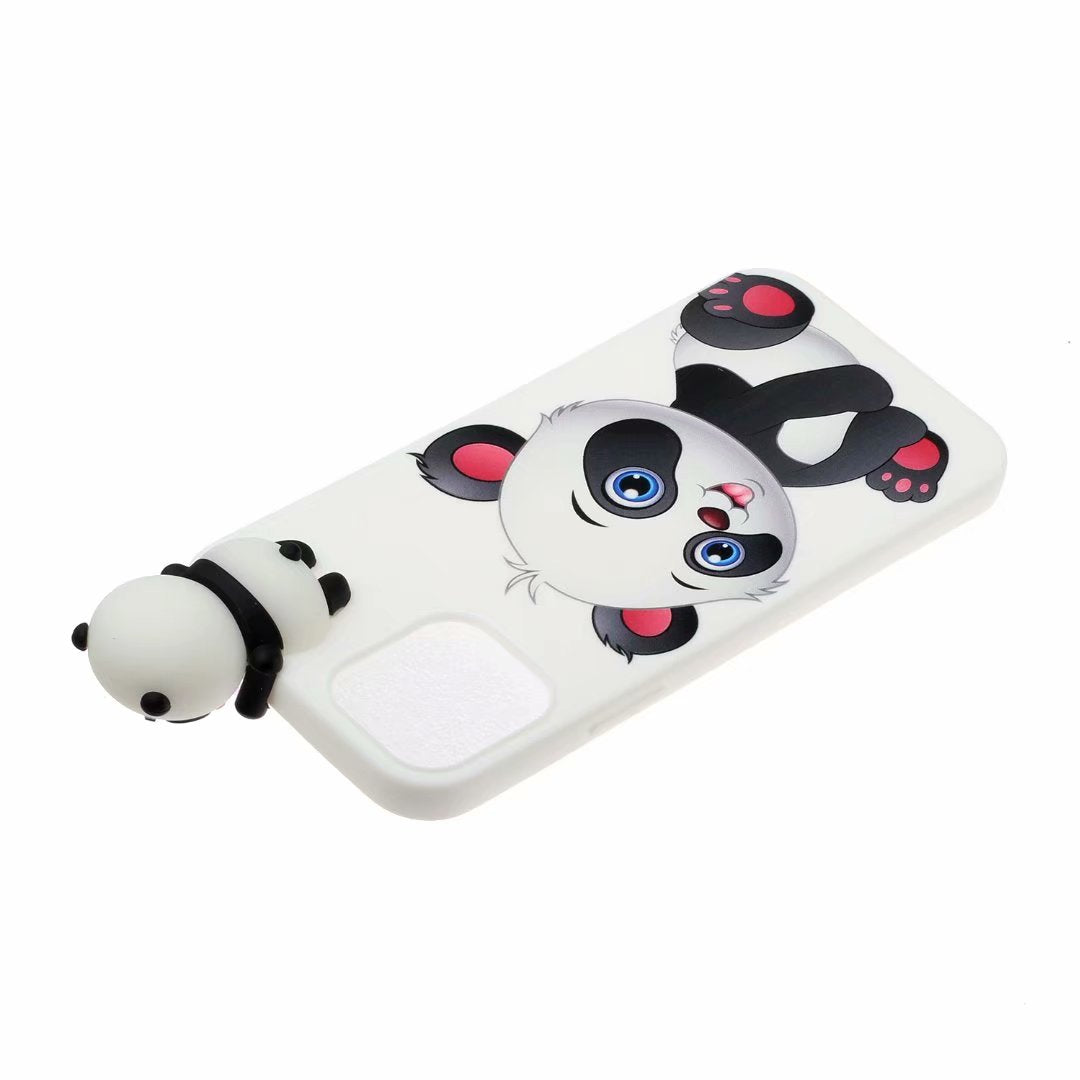 Cute 3D Doll Pattern Printing TPU Back Case for iPhone 13 Pro 6.1 inch Mobile Phone Casing