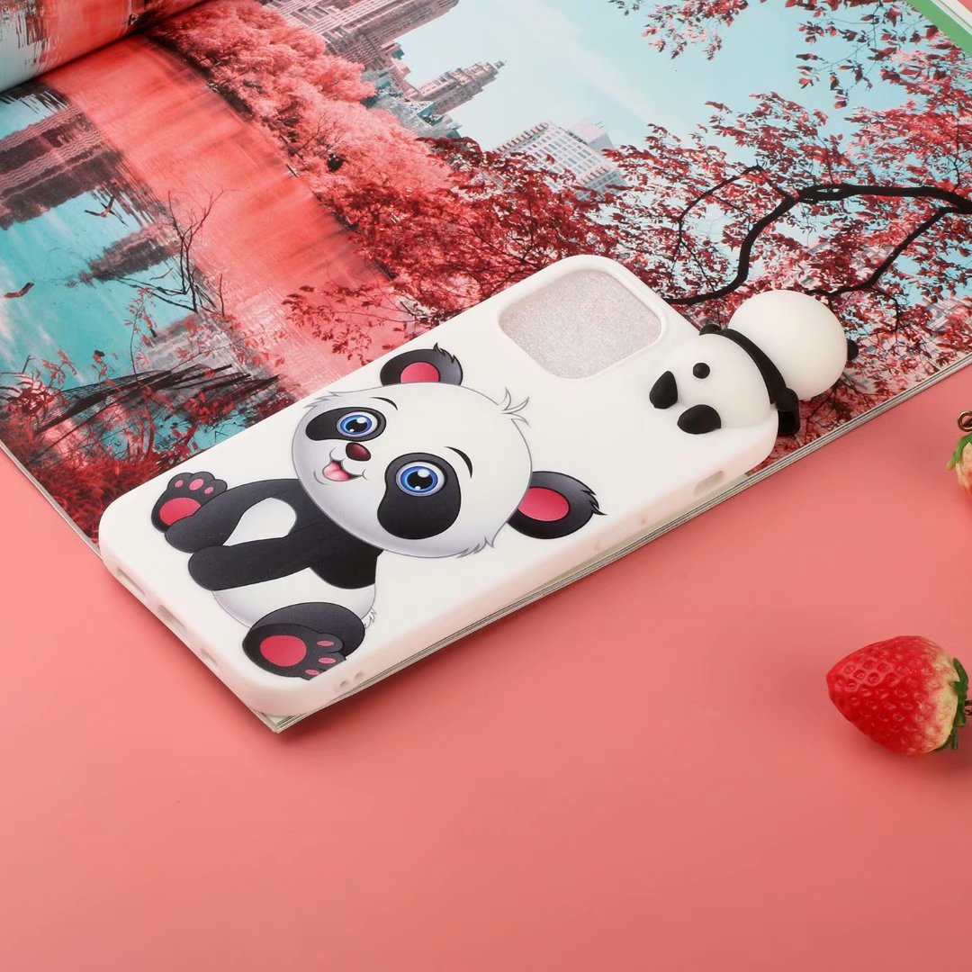 Cute 3D Doll Pattern Printing TPU Back Case for iPhone 13 Pro 6.1 inch Mobile Phone Casing