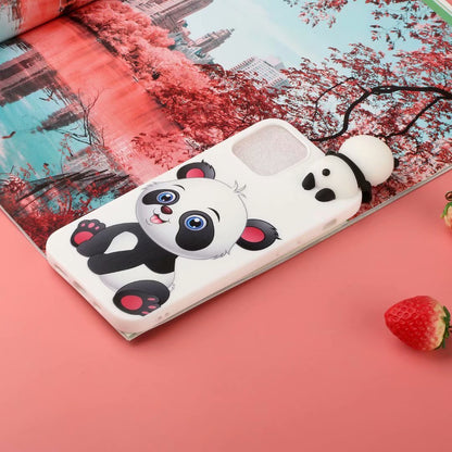 Cute 3D Doll Pattern Printing TPU Back Case for iPhone 13 Pro 6.1 inch Mobile Phone Casing