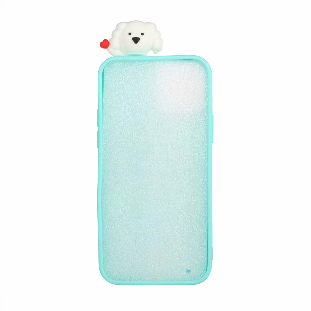 Cute 3D Doll Pattern Printing TPU Back Case for iPhone 13 Pro 6.1 inch Mobile Phone Casing