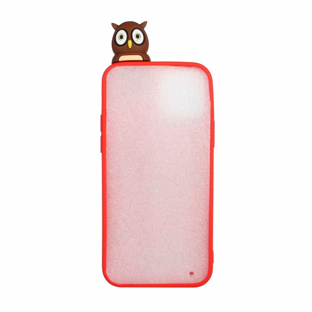 Cute 3D Doll Pattern Printing TPU Back Case for iPhone 13 Pro 6.1 inch Mobile Phone Casing