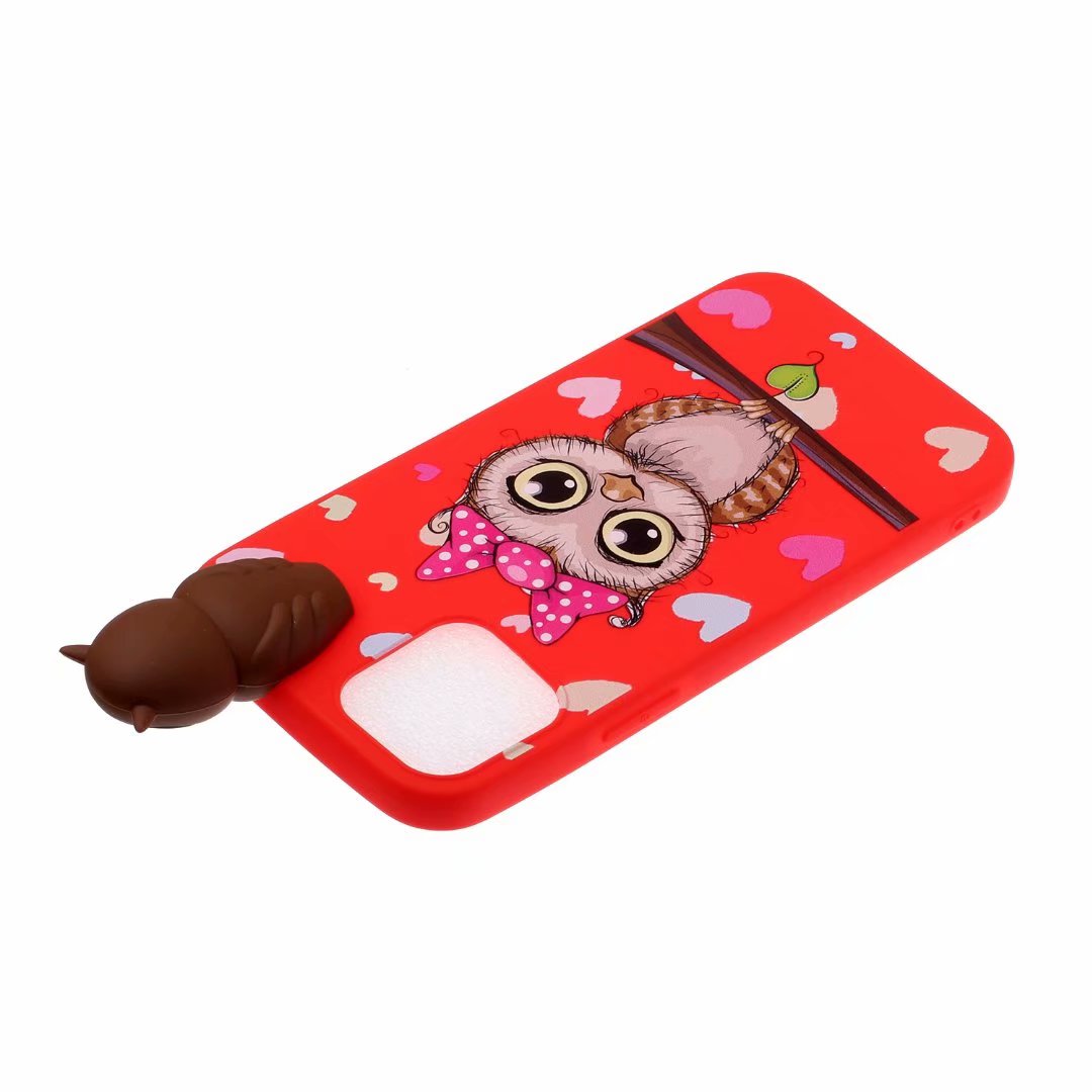 Cute 3D Doll Pattern Printing TPU Back Case for iPhone 13 Pro 6.1 inch Mobile Phone Casing