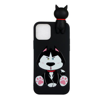 Cute 3D Doll Pattern Printing TPU Back Case for iPhone 13 Pro 6.1 inch Mobile Phone Casing