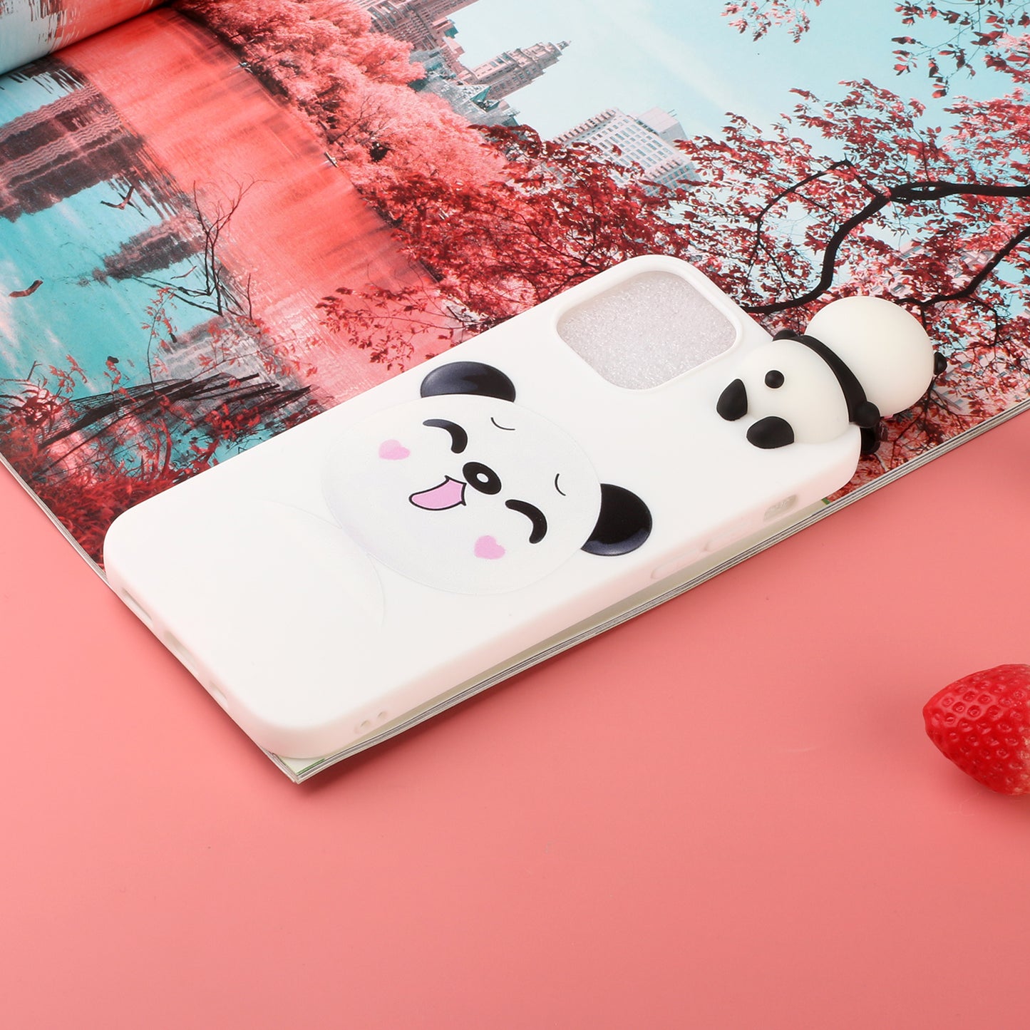 Cute 3D Doll Pattern Printing TPU Back Case for iPhone 13 Pro 6.1 inch Mobile Phone Casing
