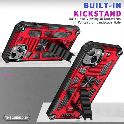 Armor PC+TPU Phone Shockproof Cover Case with Kickstand for iPhone 13 Pro Max 6.7 inch