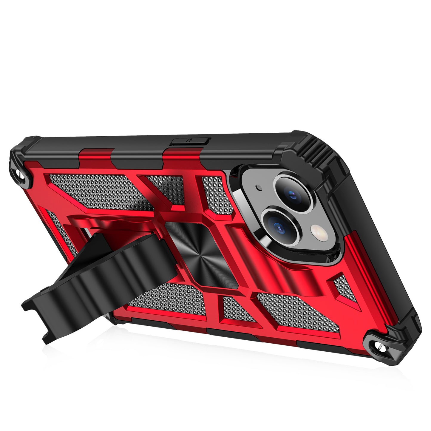 Armor PC+TPU Phone Shockproof Cover Case with Kickstand for iPhone 13 Pro Max 6.7 inch