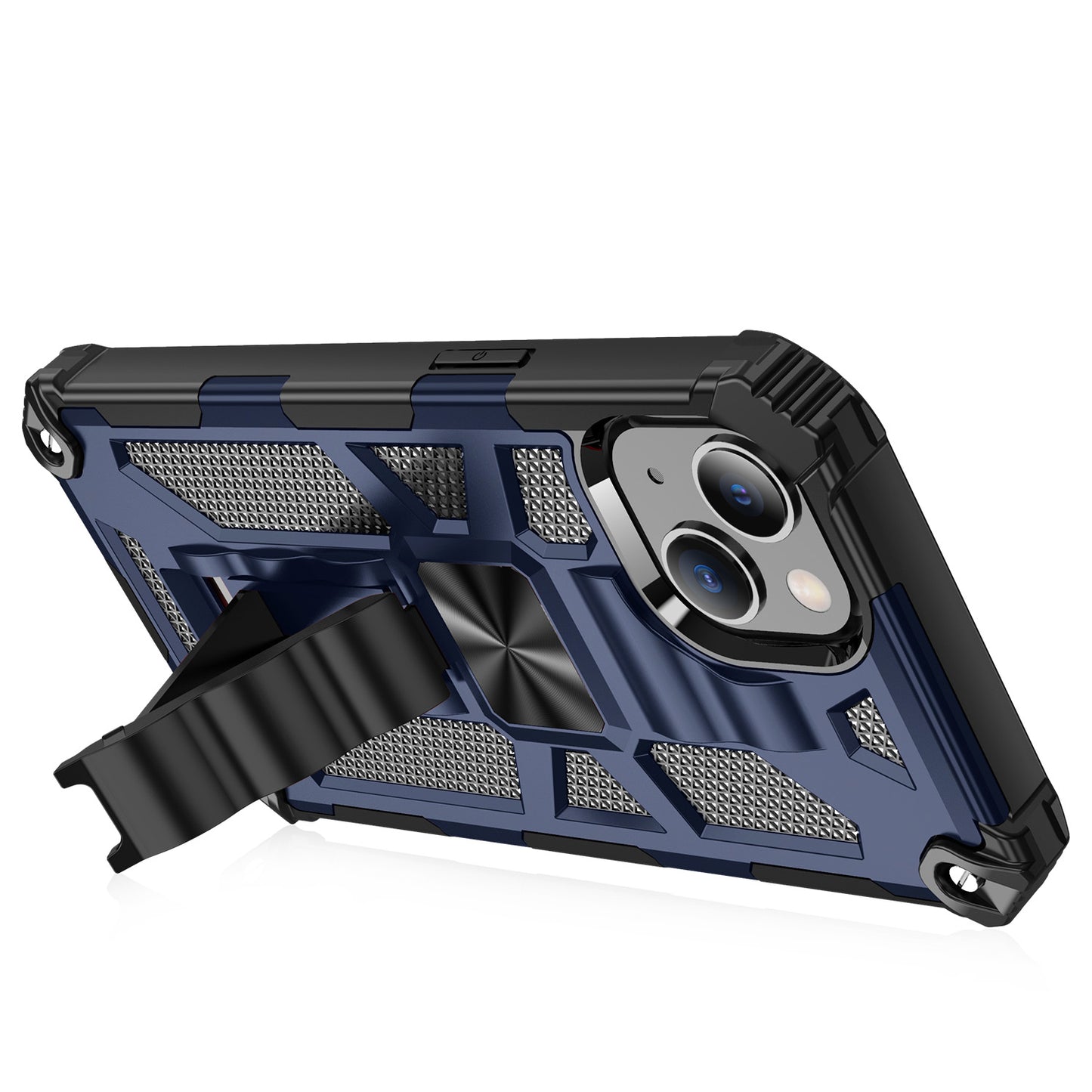 Armor PC+TPU Phone Shockproof Cover Case with Kickstand for iPhone 13 Pro Max 6.7 inch