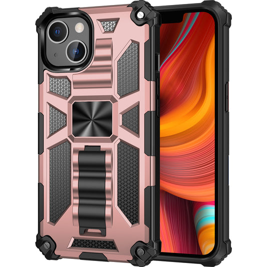 Armor PC+TPU Phone Shockproof Cover Case with Kickstand for iPhone 13 Pro Max 6.7 inch