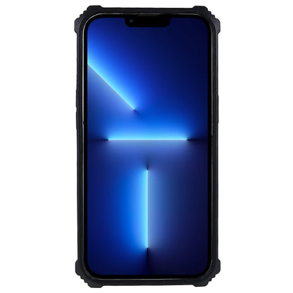 Camouflage Pattern Drop-resistant Phone Case Cover with Kickstand Magnetic Sheet for iPhone 13 Pro Max 6.7 inch