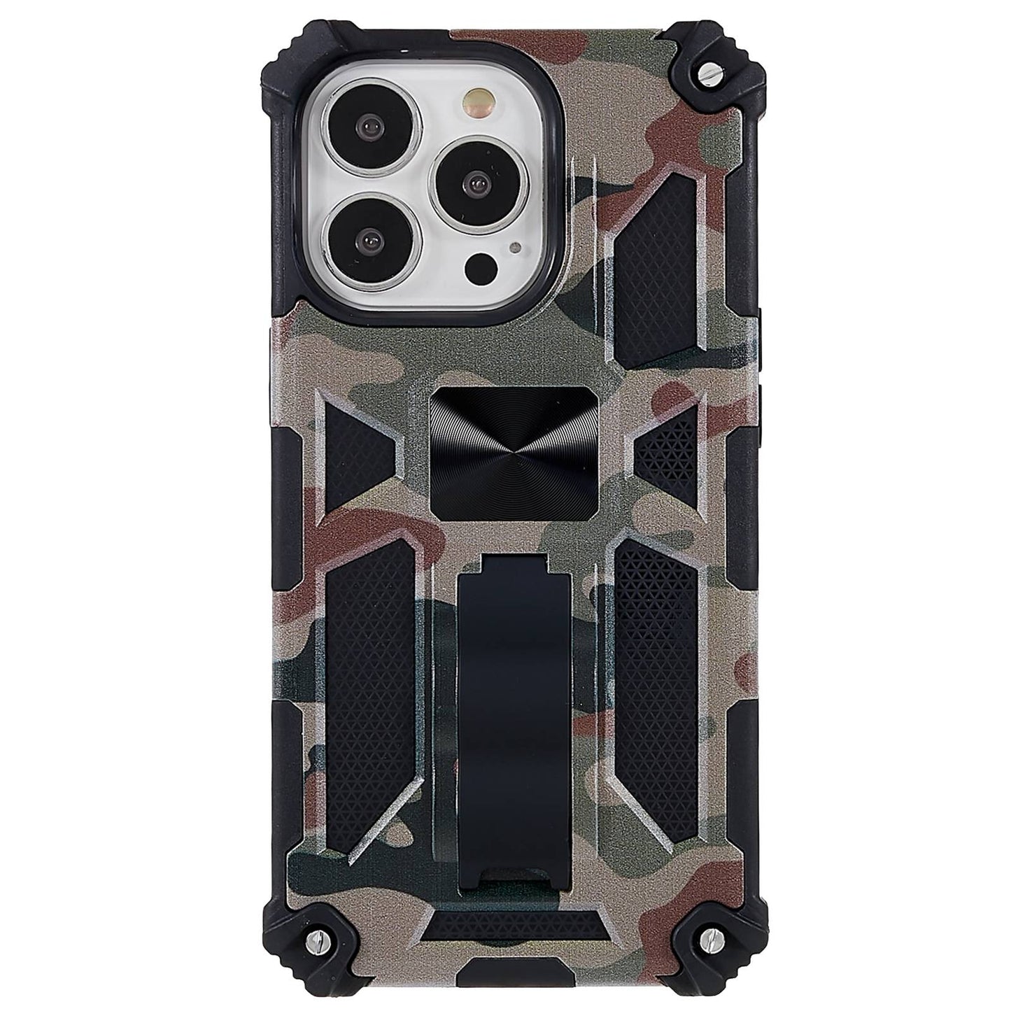 Camouflage Design Well-protected Drop-proof Phone Shell for iPhone 13 Pro 6.1 inch