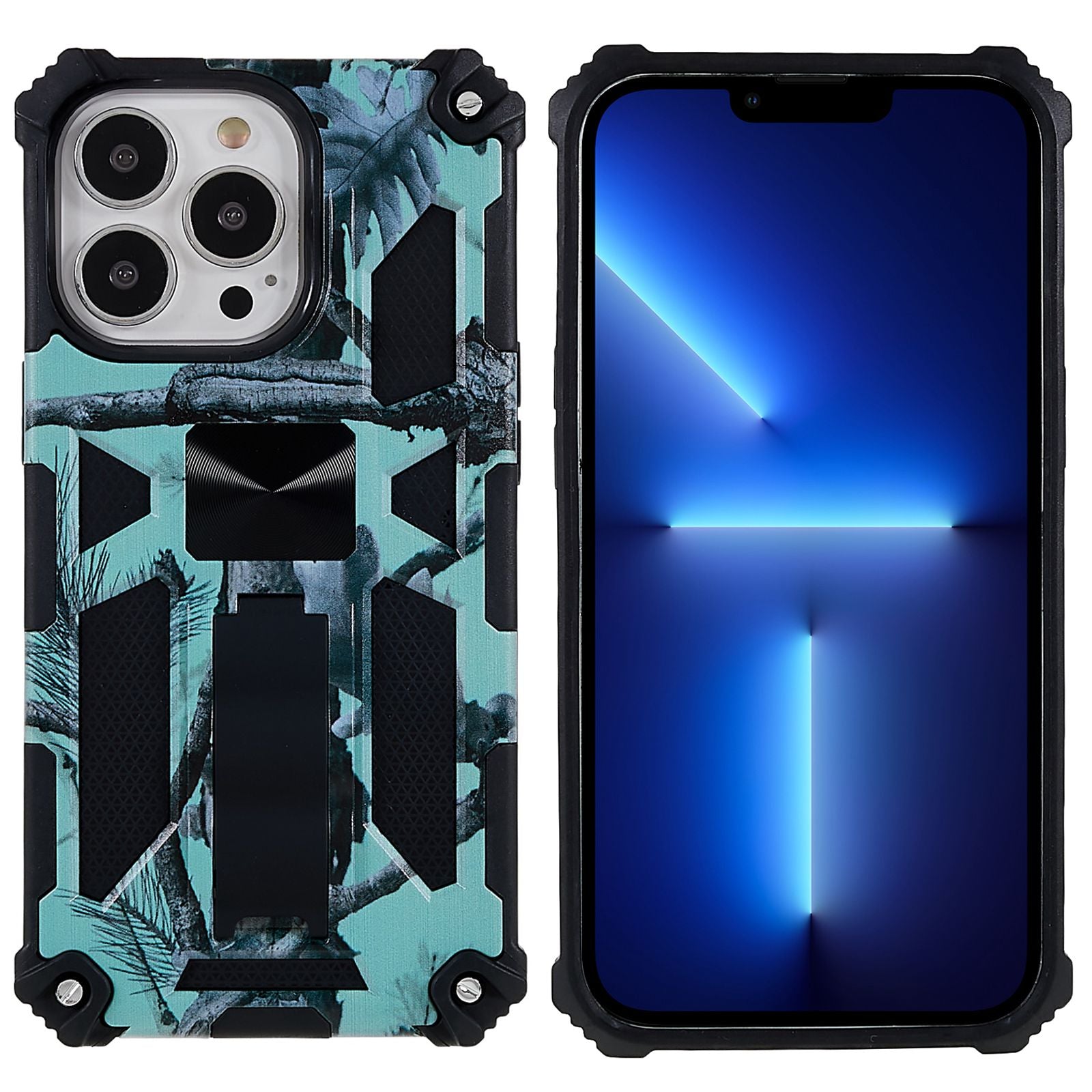 Camouflage Design Well-protected Drop-proof Phone Shell for iPhone 13 Pro 6.1 inch