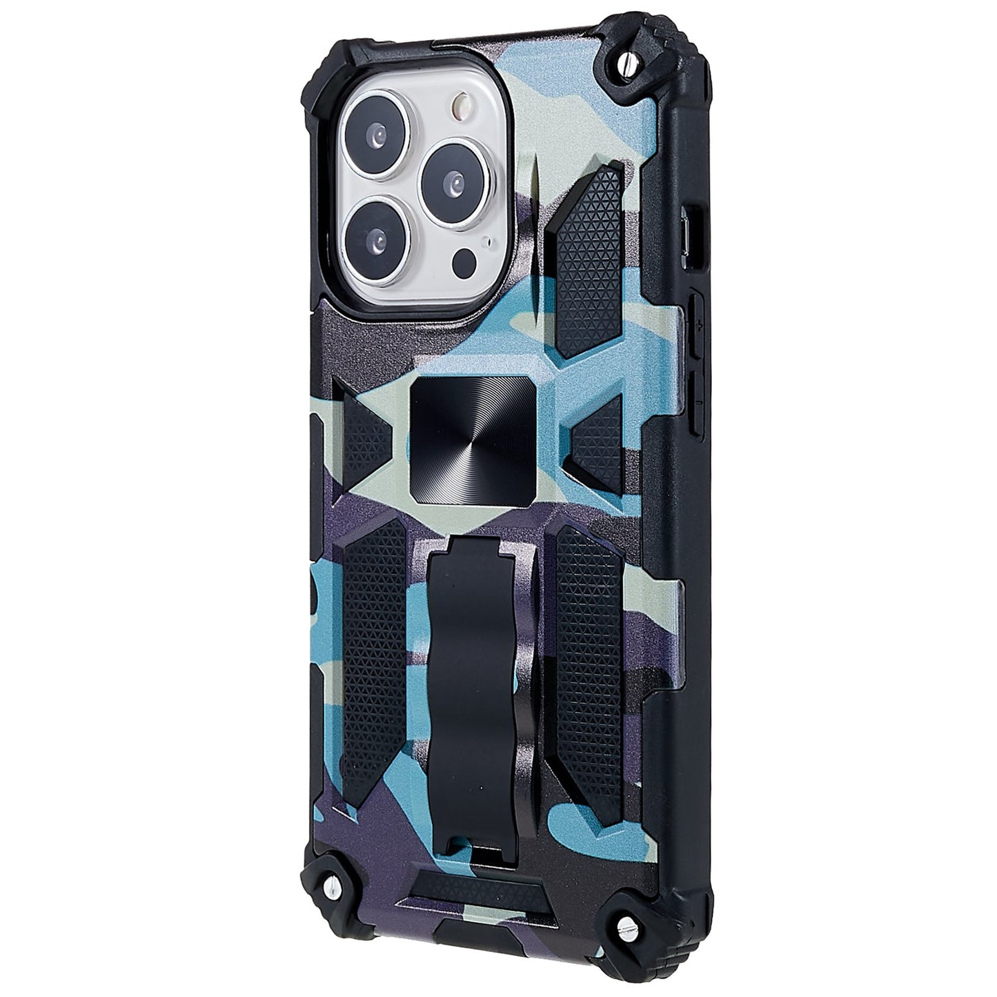 Camouflage Design Well-protected Drop-proof Phone Shell for iPhone 13 Pro 6.1 inch