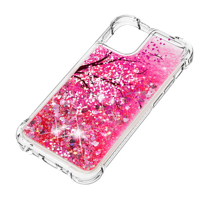Cute Pattern Liquid Quicksand Series Bling Sparkle Soft TPU Protective Cover for iPhone 13 Pro Max 6.7 inch