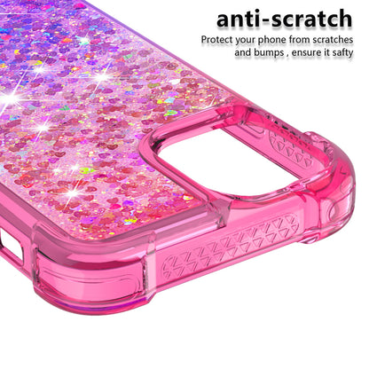 Gradient Quicksand Series Sparkle Liquid Waterfall Luxury TPU Bumper Case for iPhone 13 Pro Max 6.7 inch