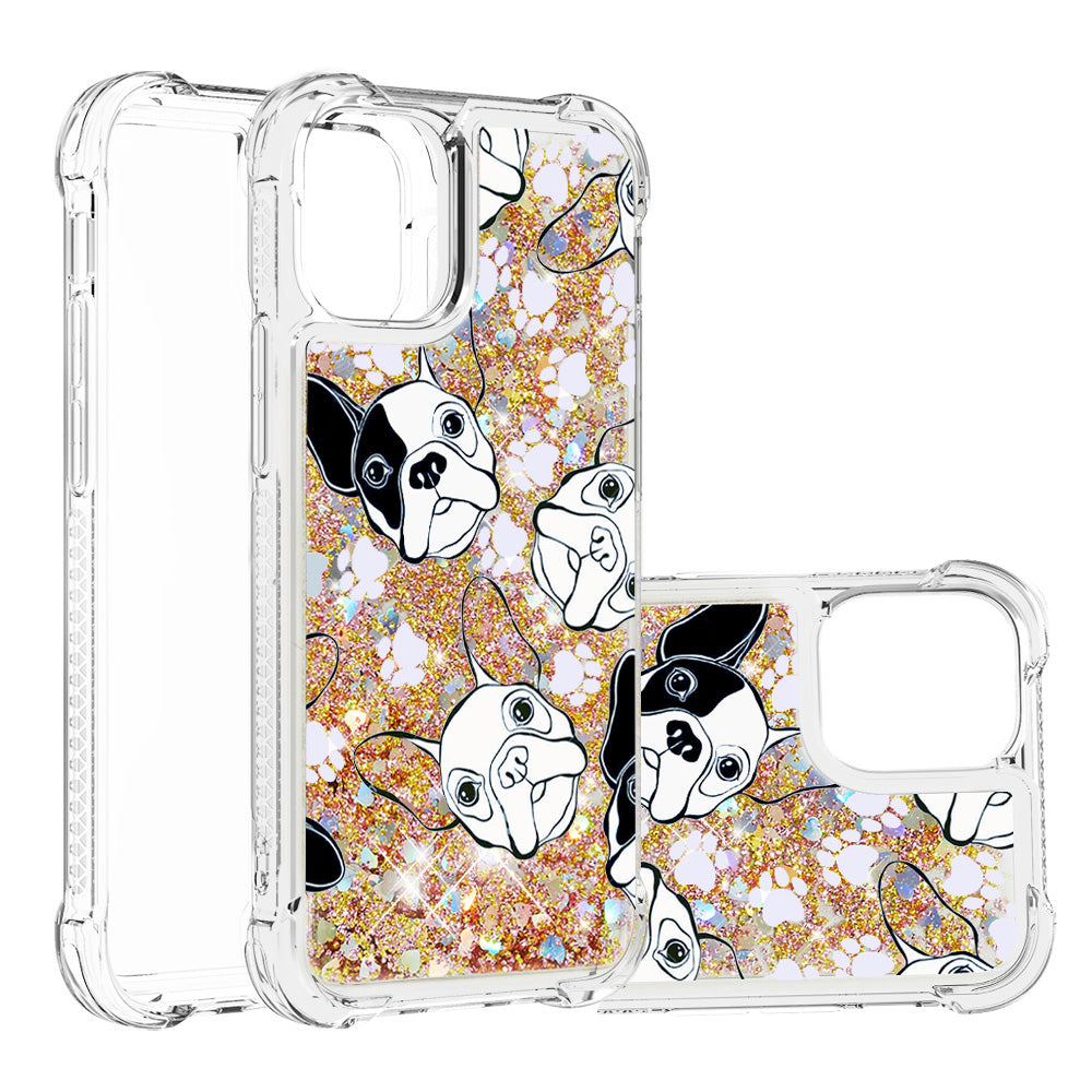 Liquid Quicksand Bumper Cushion Soft TPU Phone Case for iPhone 13 Pro 6.1 inch