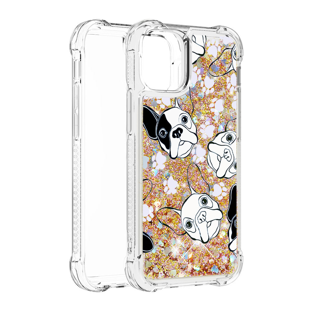 Liquid Quicksand Bumper Cushion Soft TPU Phone Case for iPhone 13 Pro 6.1 inch